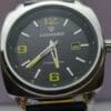 Men's Longbo Watch with Black Dial and Orange Numerals
