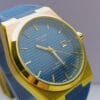 Luxurious Tissot PRX Gold and Blue Combination Watch