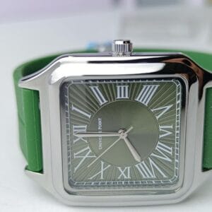 Universe Point Stylish Square-Cased Watch with Elegant Brown and Silver Tones