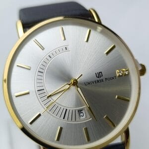 Elegant Universe Point Watch with Unique Ripple Dial