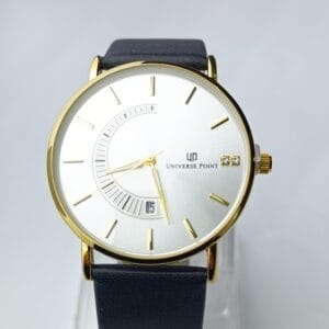 Elegant Universe Point Watch with Unique Ripple Dial