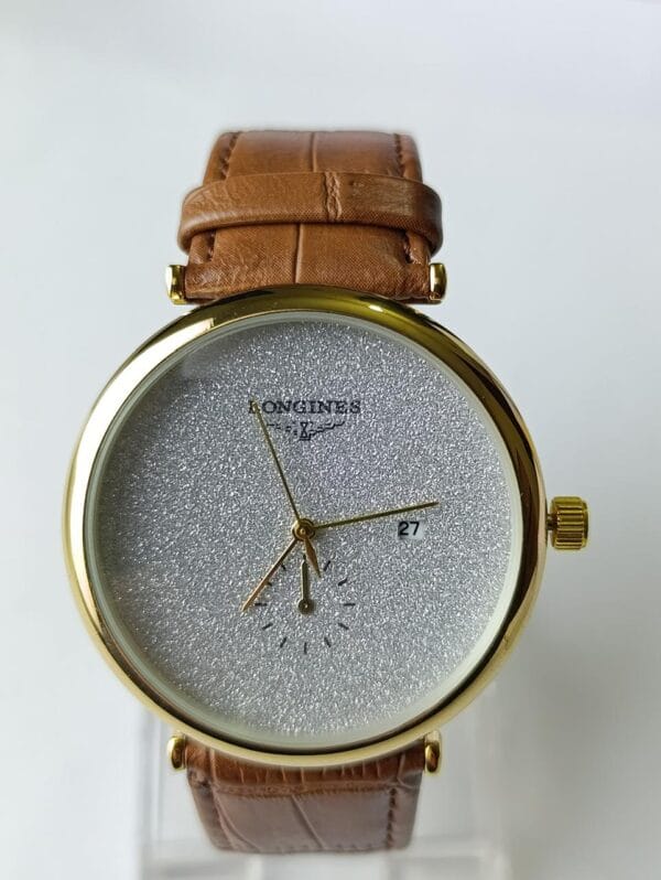 Luxurious Longines Dress Watch with Frosted Silver Dial - Image 7
