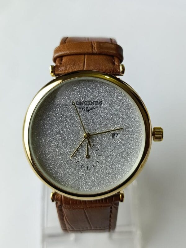 Luxurious Longines Dress Watch with Frosted Silver Dial