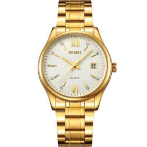SKMEI Elegant Lightweight Men's Quartz Watch with Crystal Accents and Date