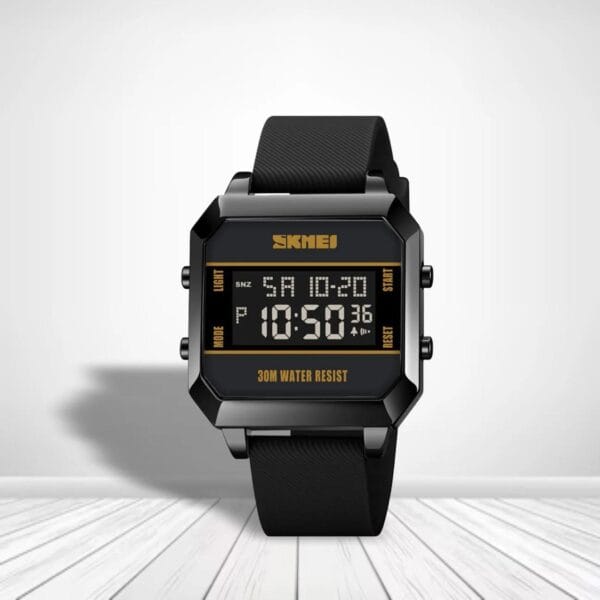 Robust SKMEI Rectangular Digital Sport Watch with Backlight (30M Water Resist) - Image 3