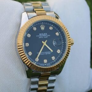 Rolex Datejust Two-Tone Men's Watch with Fluted Bezel and Diamond Hour Markers