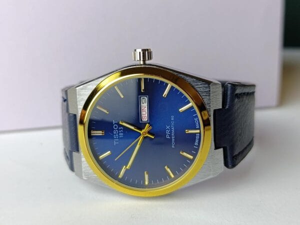 Tissot PRX : Blue Dial, Gold Bezel, Automatic - Image 5