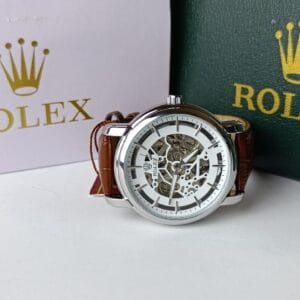 Rolex Automatic Watch :Sophisticated Skeleton Watch for the Discerning Gentleman - Many Strap & Case Colors