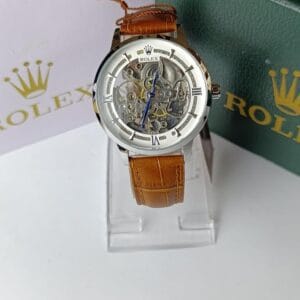 Rolex Automatic Watch :Sophisticated Skeleton Watch for the Discerning Gentleman - Many Strap & Case Colors