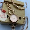 Stylish Women's Rose Gold Tone Quartz Watch & Double Bracelet Set - Many Colors!