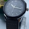 HERYI Men's Tonneau Case Watch with Dark Dial, Super Silicone Strap & Magnetic Lock