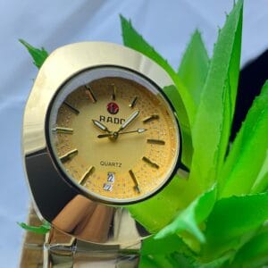 Glamorous Gold-Tone RADO Quartz Watch - Elevate Your Style, Many Colors to Choose From