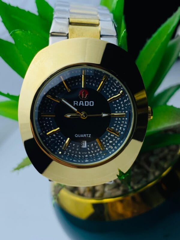 Glamorous Gold-Tone RADO Quartz Watch - Elevate Your Style, Many Colors to Choose From - Image 8