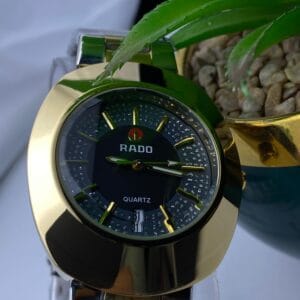 Glamorous Gold-Tone RADO Quartz Watch - Elevate Your Style, Many Colors to Choose From