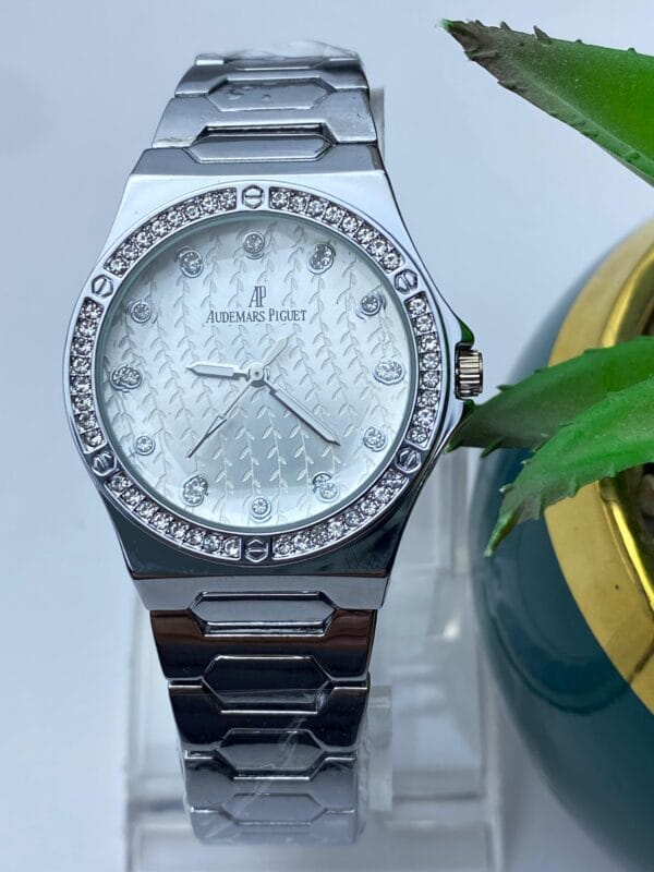 Rose Gold-Tone Audemars Piguet Style Watch with Diamond Bezel - Image 15