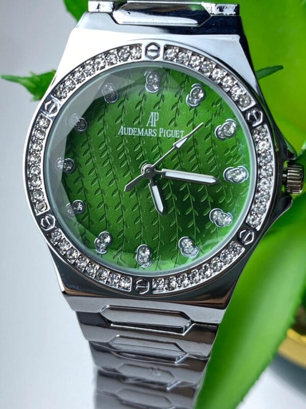 Rose Gold-Tone Audemars Piguet Style Watch with Diamond Bezel - Image 11