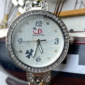 Gold-Tone "CD COLLECTION" Ladies' Watch with Crystal Bezel