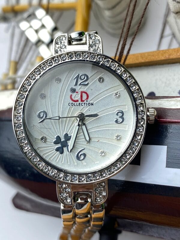 Gold-Tone "CD COLLECTION" Ladies' Watch with Crystal Bezel - Image 5