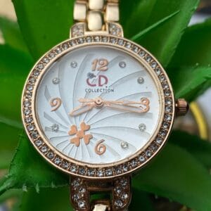 Gold-Tone "CD COLLECTION" Ladies' Watch with Crystal Bezel