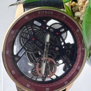 FITRON Skeleton Quartz Watch: Bold Design, Visible Movement