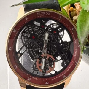 FITRON Skeleton Quartz Watch: Bold Design, Visible Movement