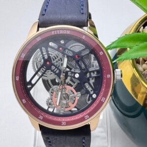 FITRON Skeleton Quartz Watch: Bold Design, Visible Movement