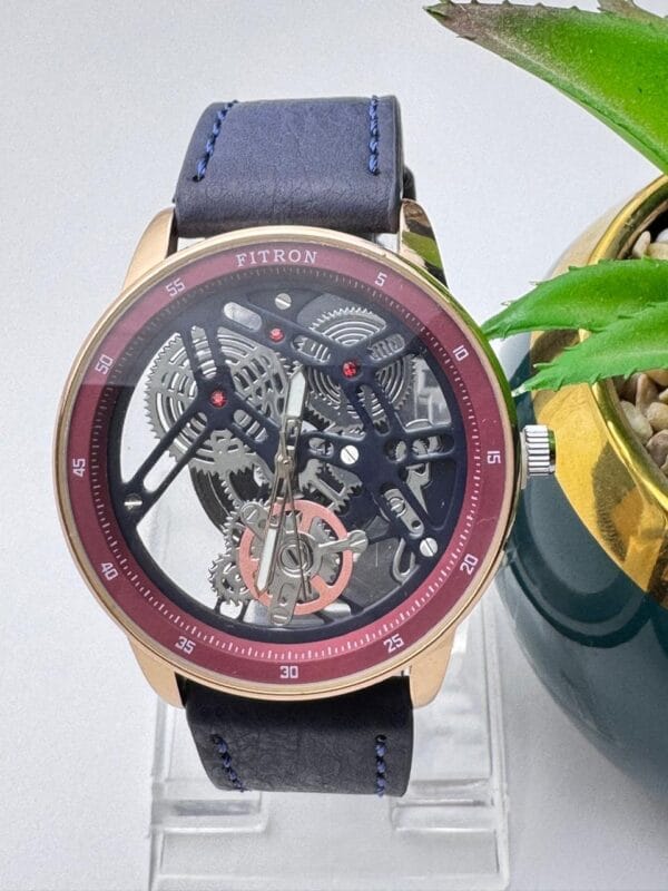 FITRON Skeleton Quartz Watch: Bold Design, Visible Movement - Image 2