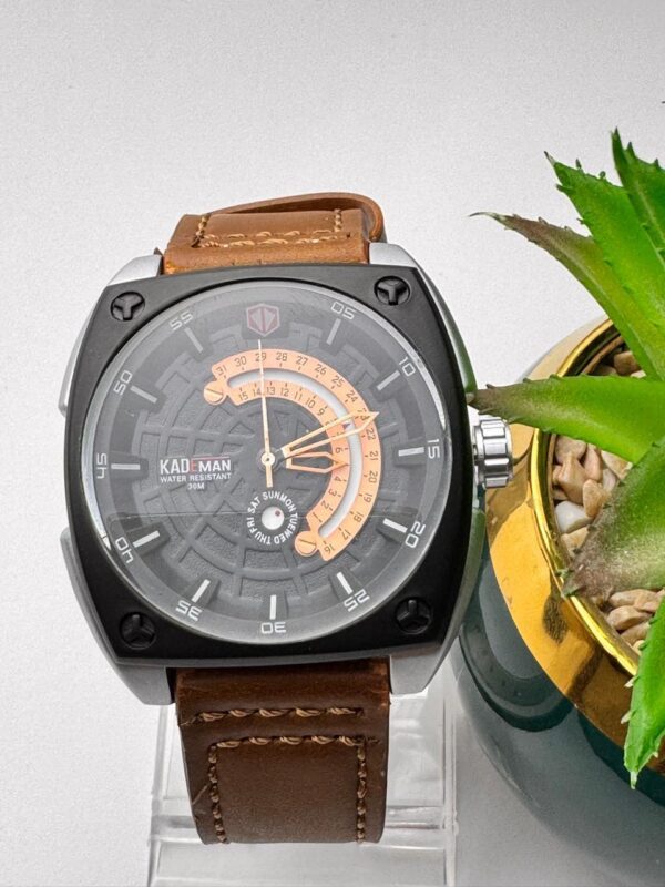 KAD MAN Men's Watch with Unique Circular Date & Day Display - Image 3