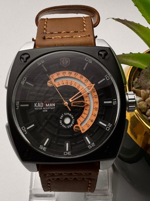 KAD MAN Men's Watch with Unique Circular Date & Day Display