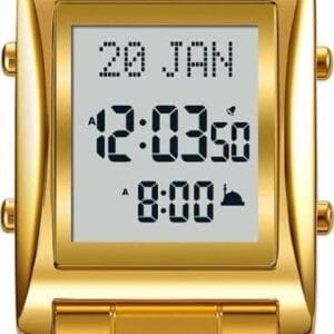 Skmei Stainless Steel Digital Azan Watch with Prayer Time & Alarm