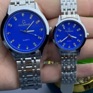 Sparkling Blue: Goldston Matching Couple Watches