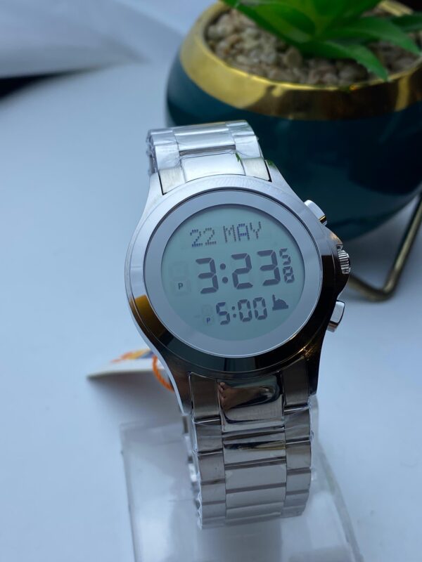 SKMEI Stainless Steel Digital Prayer Watch with Azan & Alarm Function - Image 3