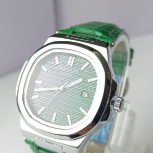 Patek Philippe Nautilus Green Dial Quartz Watch with MasterLock Clasp – Premium Design