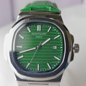 Patek Philippe Nautilus Green Dial Quartz Watch with MasterLock Clasp – Premium Design