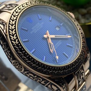 Unique Engraved Rose Gold Rolex Datejust Watch