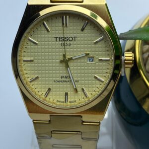 Tissot Quartz Watch - Gold & Blue Elegance
