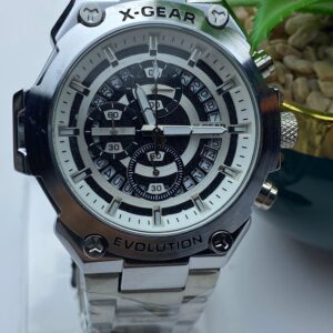 X-GEAR Evolution Men's Watch – Multifunction Chronograph with Steel Band