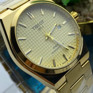 Tissot Quartz Watch - Gold & Blue Elegance