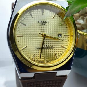 Tissot PRX Powermatic 80 Gold Dial & Comfortable Rubber Strap