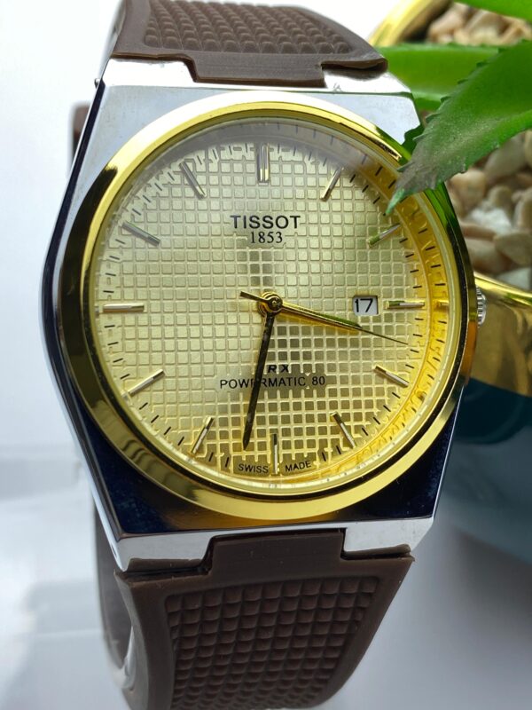 Tissot PRX Powermatic 80 Gold Dial & Comfortable Rubber Strap