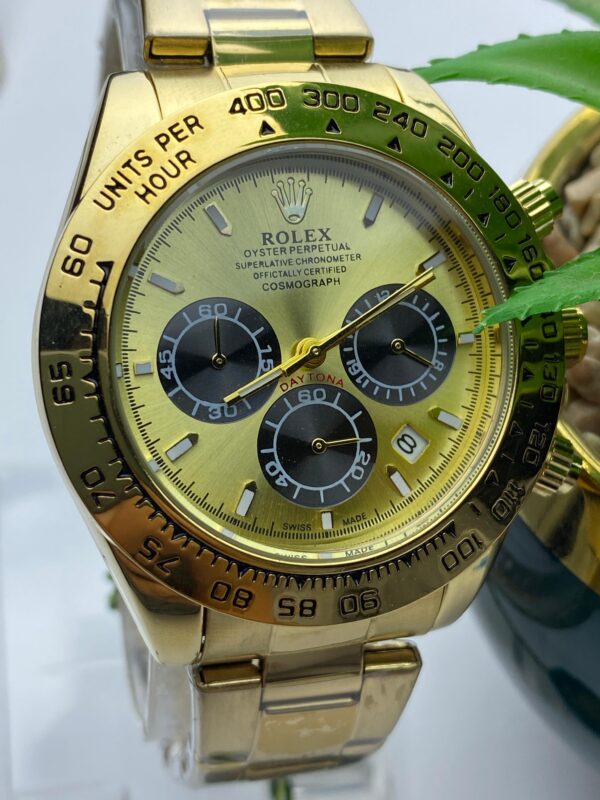 Gold Rolex Daytona Style Chronograph - Image 5