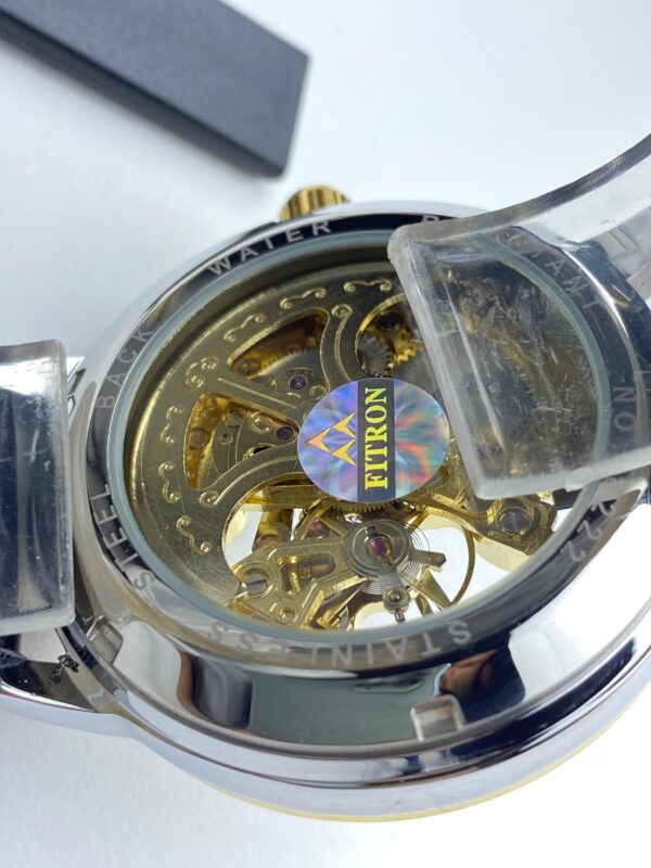 Fitron Mechanical Movement Skeleton Watch - Open Dial Design - Image 3