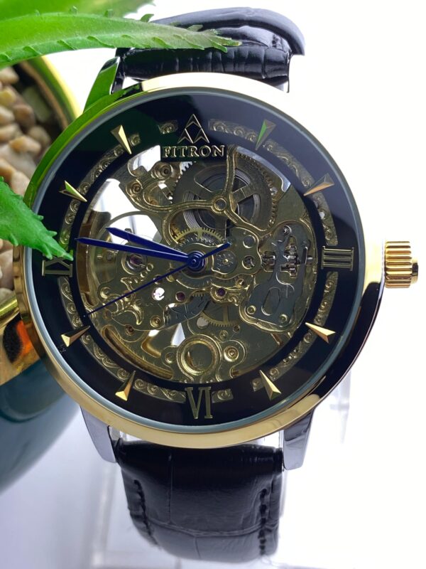 Fitron Mechanical Movement Skeleton Watch - Open Dial Design