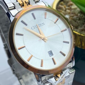 Citizen Quartz Watch - Gold and Steel with Black Face