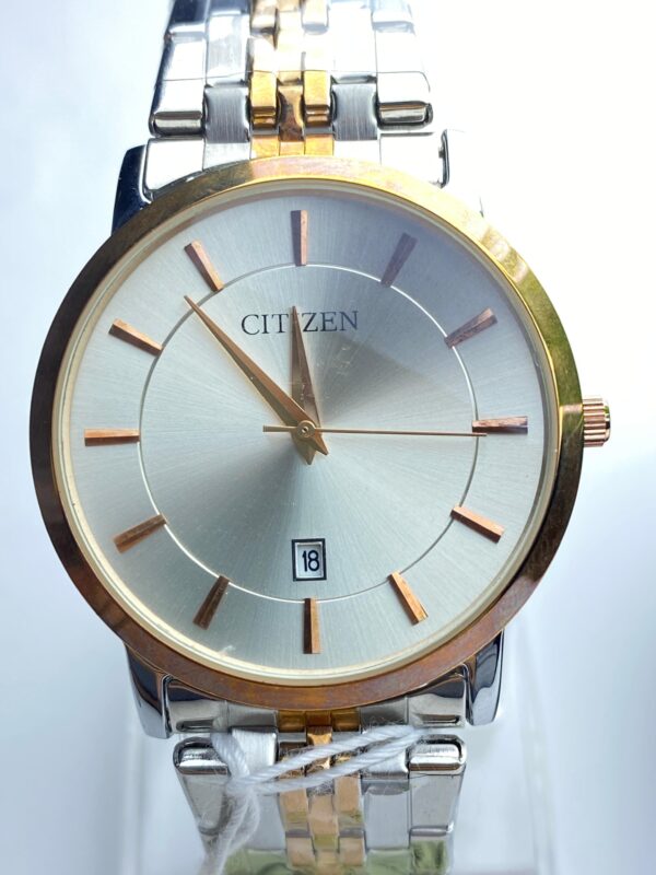 Citizen Quartz Watch - Gold and Steel with Black Face - Image 7