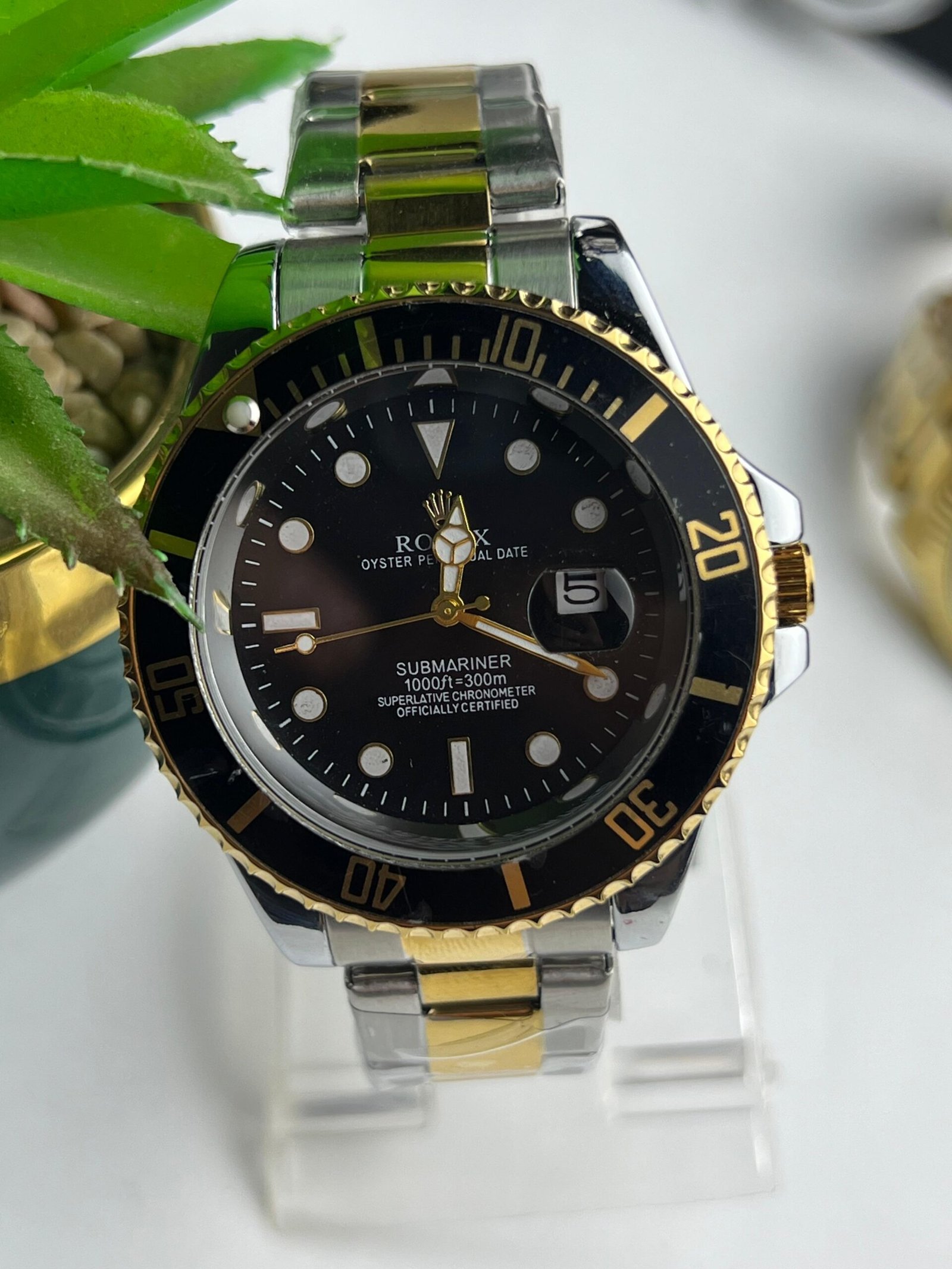 Men's Rolex-Branded Submariner-Style Watch:Rotating Bezel