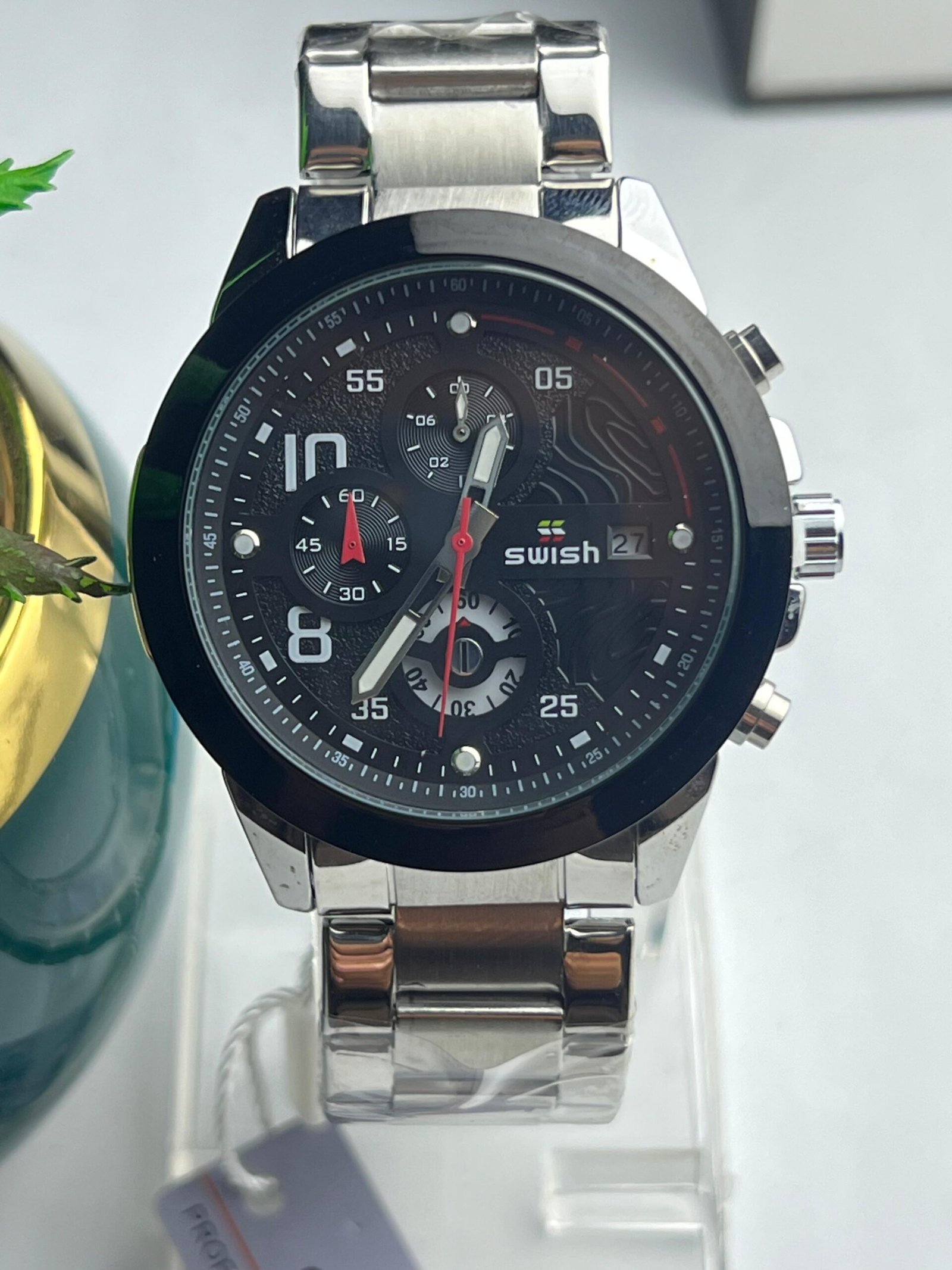 Swish Men's Luxury Quartz Watch – Gold Stainless Steel with Chronograph Features - Image 15