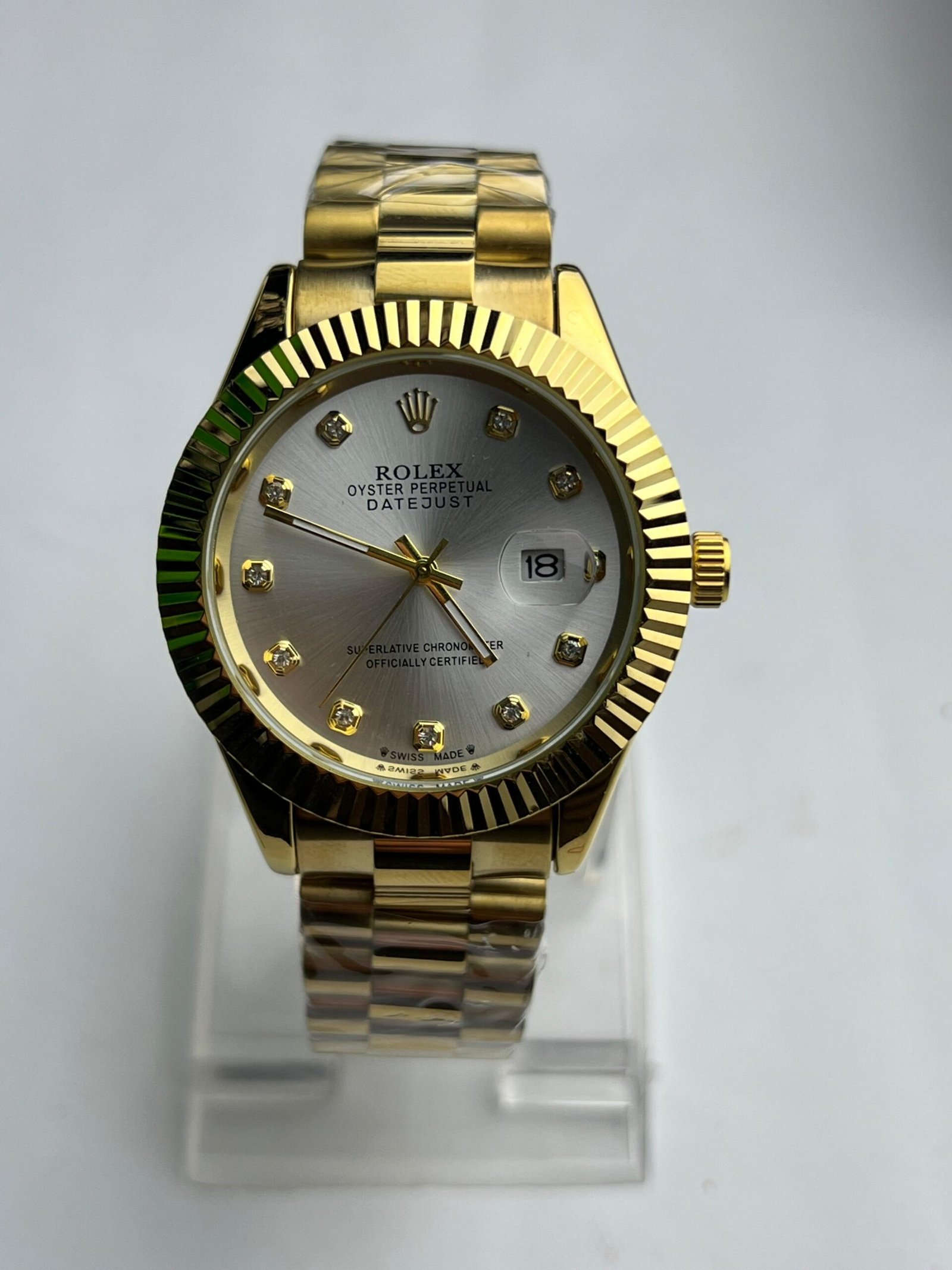 Rolex Datejust Two-Tone Men's Watch with Fluted Bezel and Diamond Hour Markers - Image 5