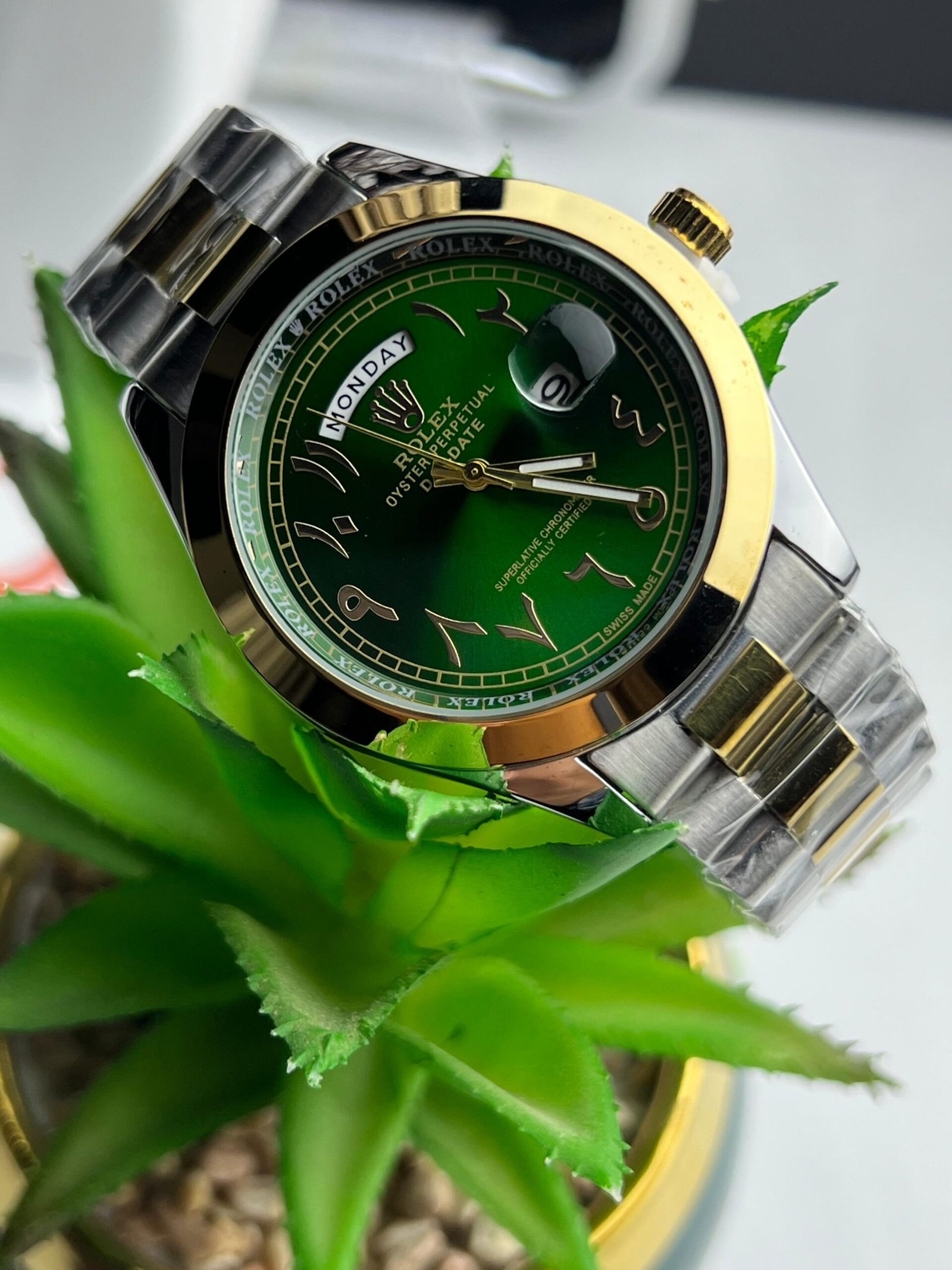 Men's Silver-Tone Black Dial Eastern Arabic Numerals W - Image 3